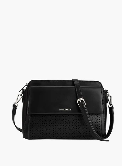 Flora Bella By Shoexpress Textured Crossbody Bag with Detachable Strap