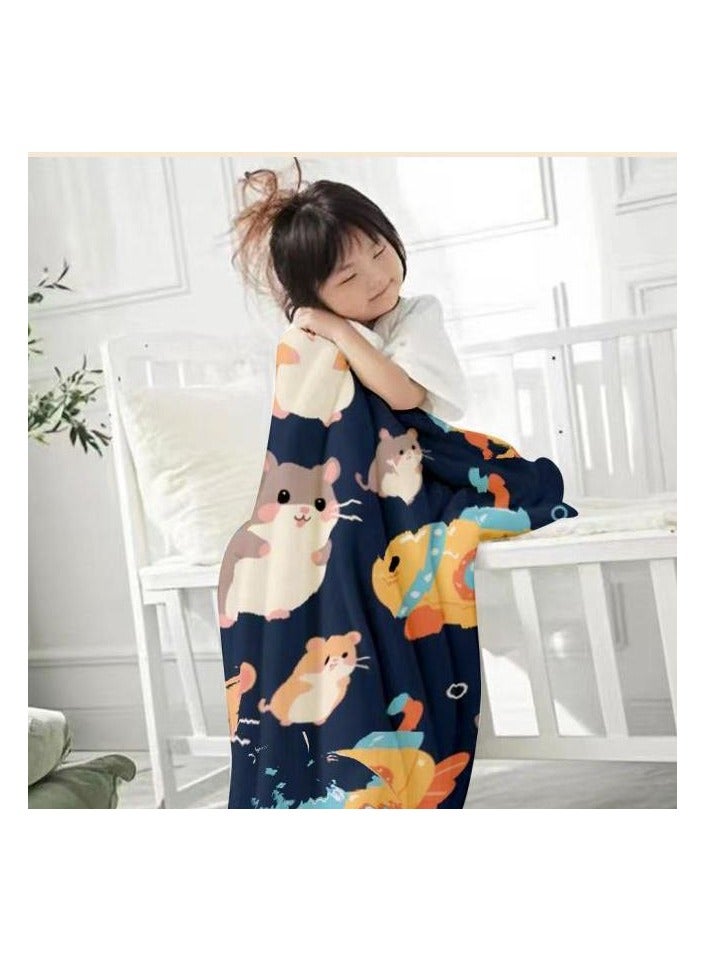 general Children's or student cartoon flannel thin blanket (warm and comfortable, suitable for sleep, games) 100cm*150cm - 669 - Image 1