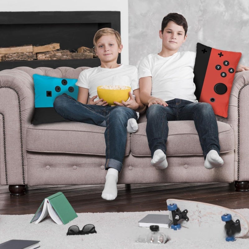 KASTWAVE Gaming Throw Pillow Covers for Boys – Set of 2 Gamer Room Decor Accessories, Video Game Themed Bedroom Decor for Teenage, Game Room Pillows, Controller Design Cushion Cases - Image 5
