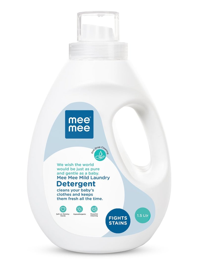 mee mee Mee Mee Baby Anti-Bacterial Liquid Laundry Detergent Hypoallergenic Free Food Grade Ph balanced (Bottle 1.5 Litre) - Image 1