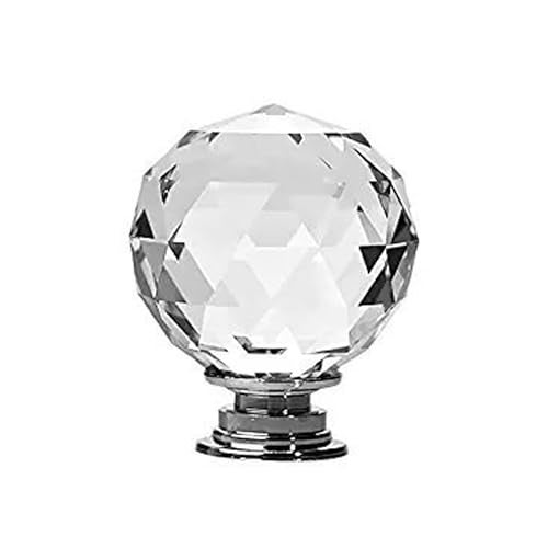 J P Hardware Clear Glass Cabinet Knobs/Glass Dresser Knobs Pack 8x40mm, Finish Type - Polished (Round Shape) - Image 5