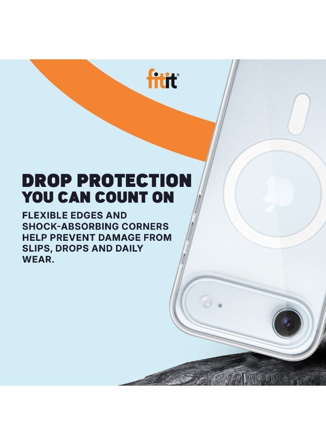 FITIT حافظة هاتف مغناطيسية رفيعة لجهاز آيفون 17 إير - مضادة للصدمات مع 36 مغناطيس من فئة N52، مضادة للخدش ومضادة للاصفرار، متوافقة مع الشحن اللاسلكي مع ماغسيف - فيتت - Image 5