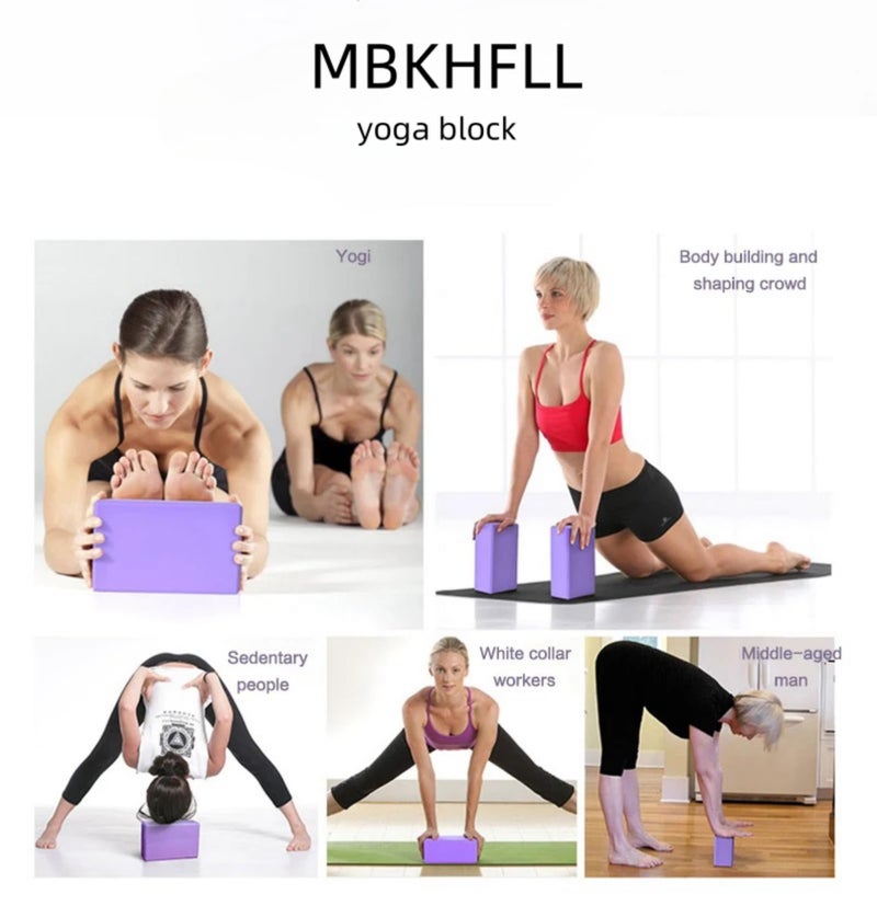 Mbkhfll Yoga Block - Supportive Latex-Free Eva Foam - Soft Non-Slip Surface With Beveled Edges For Yoga  Pilates  Meditation - Yoga Accessories For Stability  Balance  Deepen Stretches (Pink) - Image 5