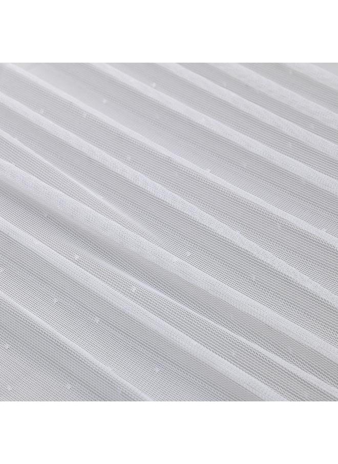 erorex - Sheer Curtains, 1 Pair, White/Dotted, 145X300 Cm - Image 1