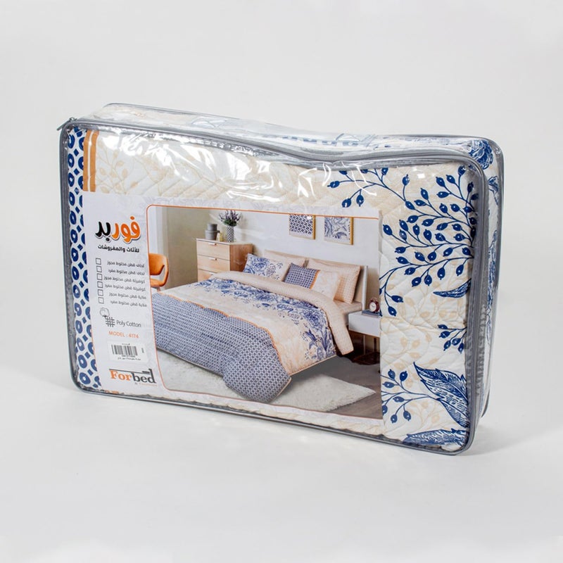 Poly Cotton Blend Coverlet and Pillow Case 2-Pieces Set - Image 1