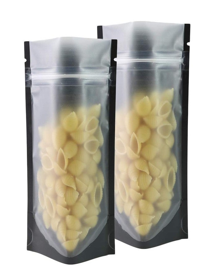 QQ Studio Pack of 100 Translucent Front Matte Black Poly Plastic Resealable Bags (3.3oz (5" x 7"), Stand-Up Pouch) - Image 5