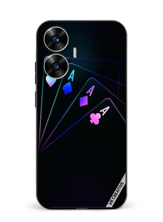 VR CREATIVE Protective Case Cover For Realme C55 Cards A Design Multicolour - Image 1