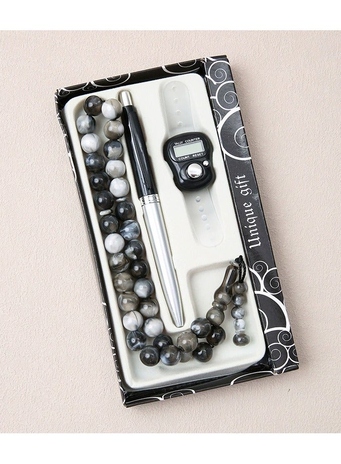 مجموعة عد حبات الصلاة - Misbaha Tasbih للتأمل والعبادة الإسلامية ، عداد الأصابع الرقمي ، هدية رمضان ، هدية العيد ، إكسسوارات الصلاة الإسلامية