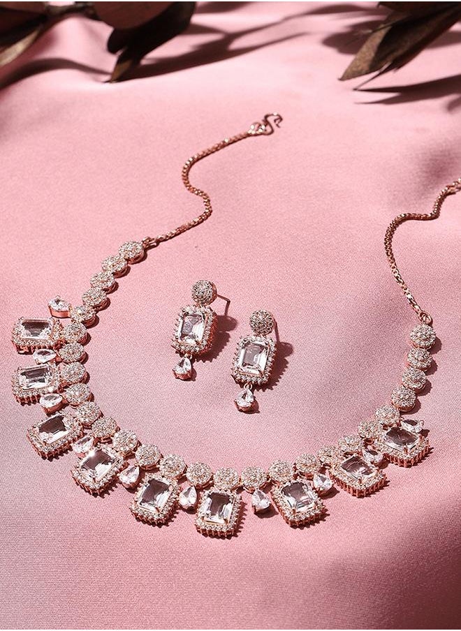 VOYLLA Rose Gold Brass Necklace Sets  - Image 1