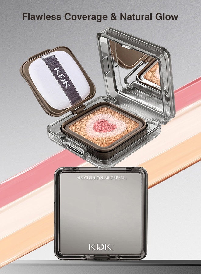 KDK 3-Piece Luxury Makeup Gift Set for Women, 3-in-1 Air Cushion BB Cream Foundation with Puff + 2 Matte Long-Lasting Lipsticks, Full-Face Flawless Base & Lip Color Makeup Kit for Daily Wear, Eid & Gifting - Image 4