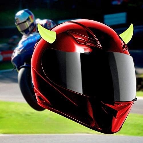 SELVIKE Devil's Helmet Horn with Suction Rubber Pad for All Bikes and Motorcycles (Pack of 2) (NEON Green) - Image 2