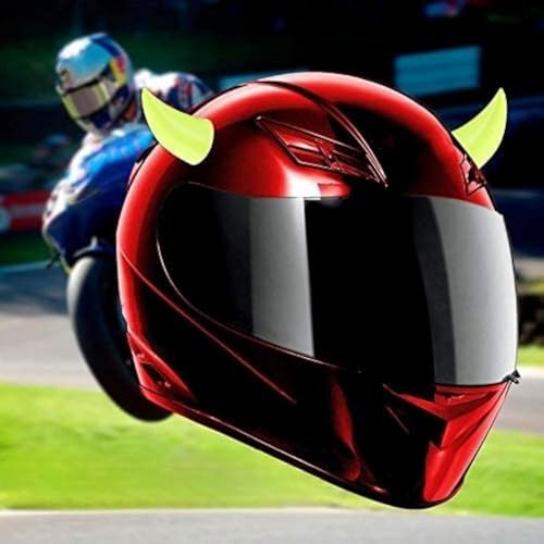 SELVIKE Devil's Helmet Horn with Suction Rubber Pad for All Bikes and Motorcycles (Pack of 2) (NEON Green) - Image 1