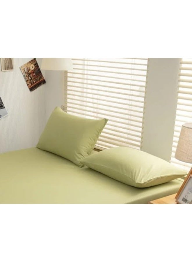 سيزنز غطاء وسادة فاخر بلون واحد من QBED، قطعتان، 50 × 70 سم، ناعم ومضاد للحساسية، للنوم الجيد (زيتوني، 50 × 70 سم) - Image 4