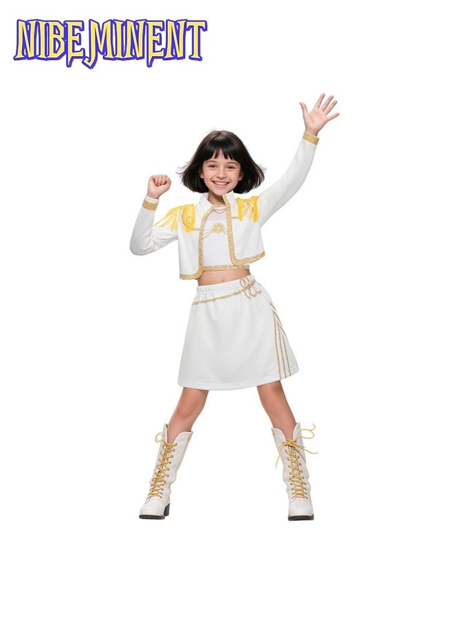 NIBEMINENT Anime Movie KPOP Costume for Kids, Singer Rumi Zoey Cosplay Costume for Girls Halloween Stage Star Cosplay Dress Up - Image 1