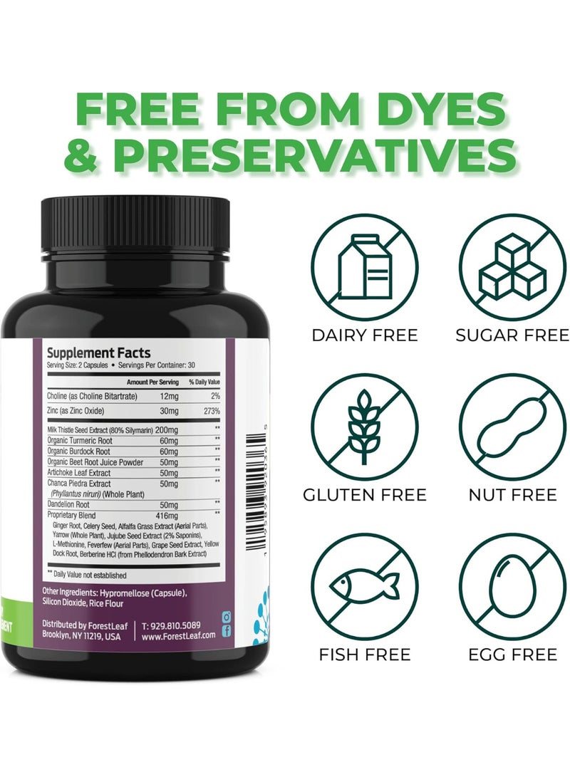 فورست ليف كبسولات ليفر برو لتنظيف الكبد، 60 كبسولة نباتية - Image 2