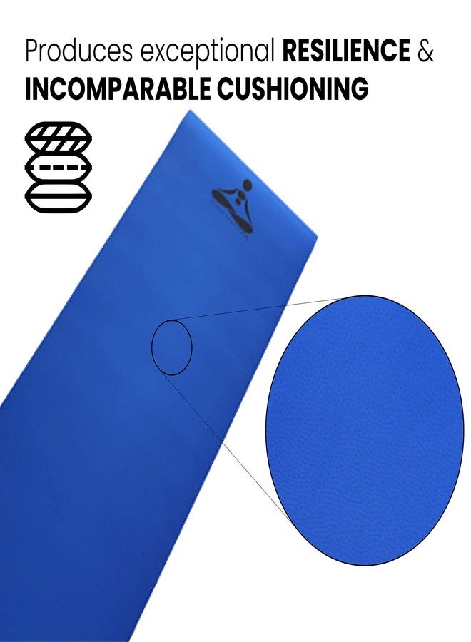 ستاج بساط يوغا أزرق سادة من STAG مع حقيبة | للاستخدام المنزلي والرياضي للرجال والنساء | مع غطاء | لليوغا، والبيلاتس، والتمارين الرياضية - Image 3