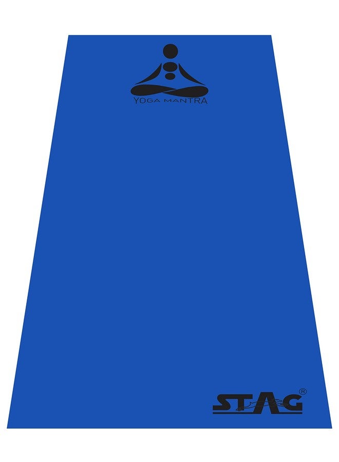 ستاج بساط يوغا أزرق سادة من STAG مع حقيبة | للاستخدام المنزلي والرياضي للرجال والنساء | مع غطاء | لليوغا، والبيلاتس، والتمارين الرياضية - Image 1