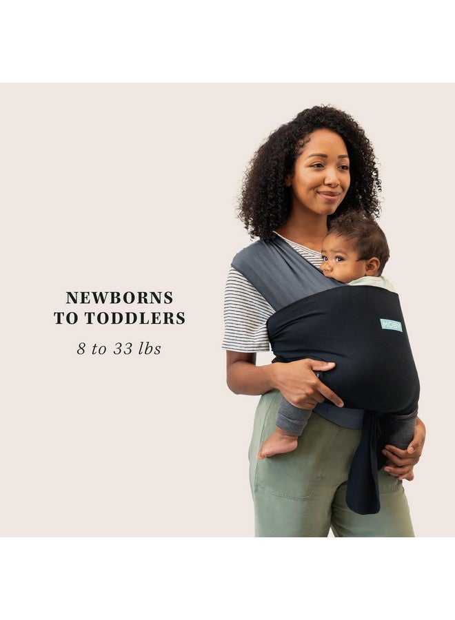 Moby Baby Wrap Carrier Easy-Wrap for Newborns to Toddlers (8-33lbs), Infant Sling Carrier, Lightweight & Hands Free Design for Mom and Dad, Adjustable for All Body Types (Charcoal/Black) - Image 5