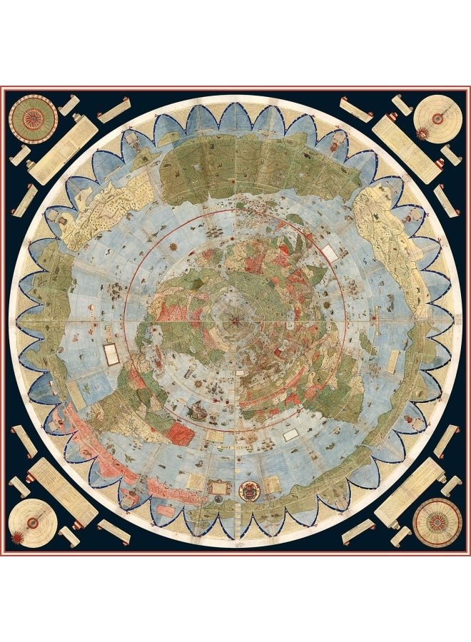 Generic Riley Creative Solutions 1587 Flat Earth Map Of The World Urbano Monte Historic Wall Poster Globe Model 3 Sizes  23 X23  - Image 1