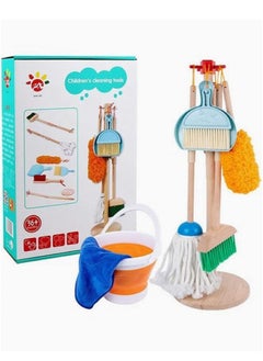 Melissa & Doug Durable and lightweight wooden cleaning tool toy for house cleaning and dust removal  - Image 1