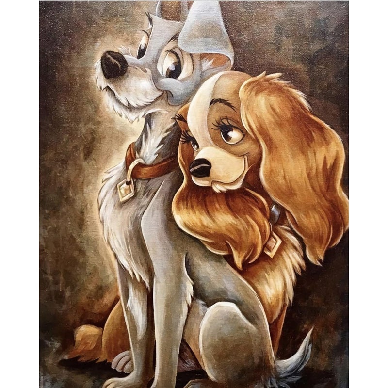 JAKI Diamond Art Painting Kits for Adults-Dog Diamond Painting Kits,Square Full Drill Diamond Art for Home Wall Decor(12x16inch) - Image 1