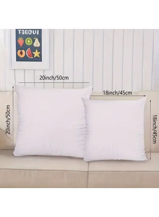 2pcs Soft White Square Pillow Inserts 17 72x17 72 Inch For Home Decor - Image 3