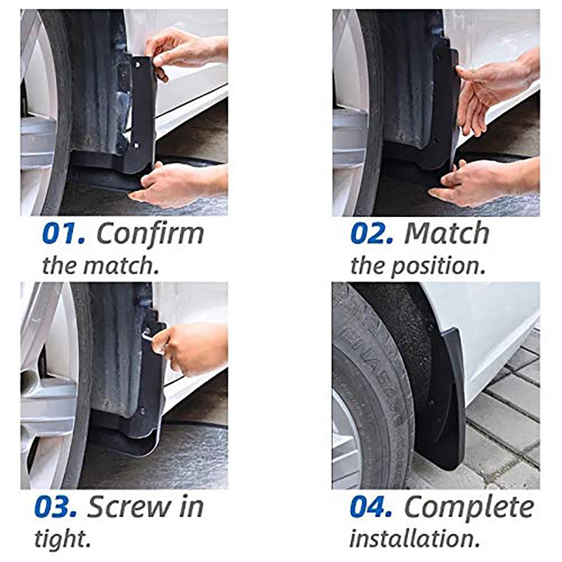 Generic MDATT 4 pcs Mud Flaps Compatible with Suzuki Swift 2 Ii 2005-2010, Splash Guard Cover Mudguard Rain and snow protection Fenders body kit  - Image 2