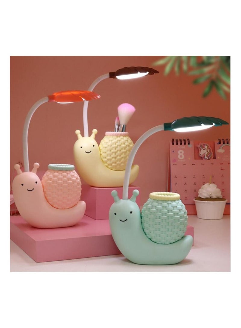 NIBEMINENT 1-Piece Led Cartoon Charging Snail Pen Holder Table Lamp Can Be Used as Children’s Gifts and Rewards  - Image 2