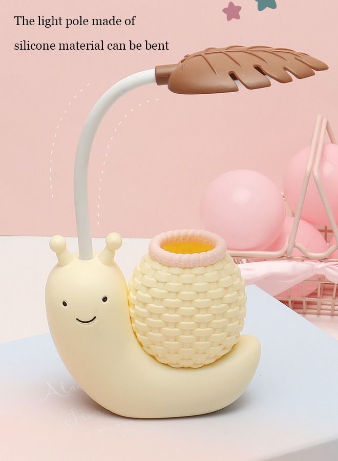 NIBEMINENT 1-Piece Led Cartoon Charging Snail Pen Holder Table Lamp Can Be Used as Children’s Gifts and Rewards  - Image 1