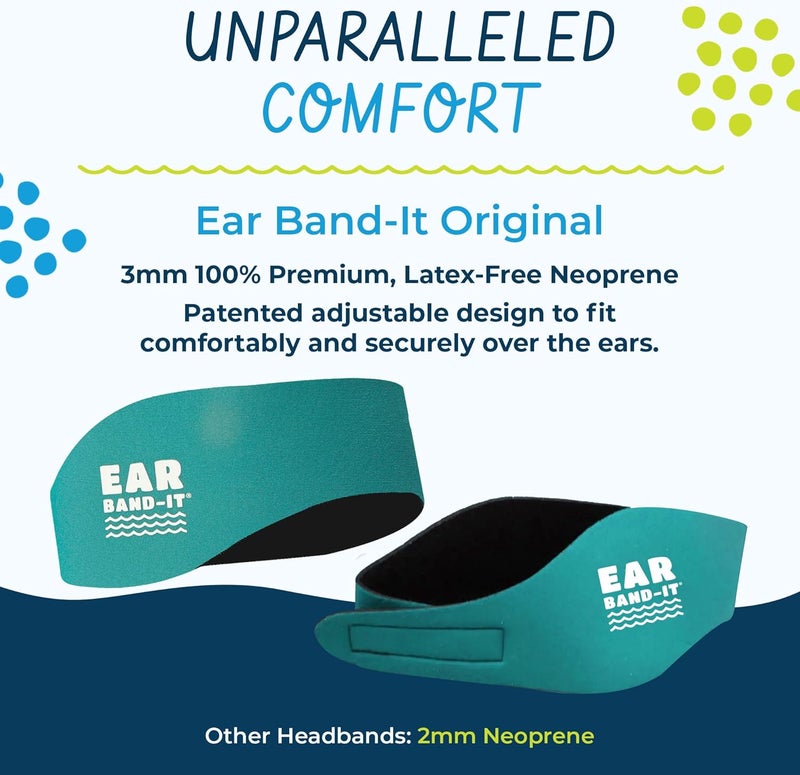 EAR BAND-IT Original Swimming Headband - Doctor Recommended for Water Protection - Image 4