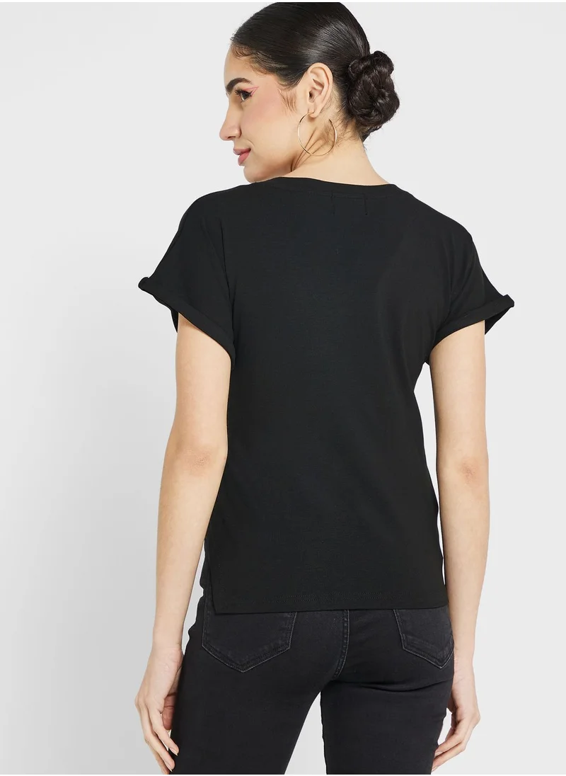 Ginger Urban Minx Asymmetrical Hem T-Shirt