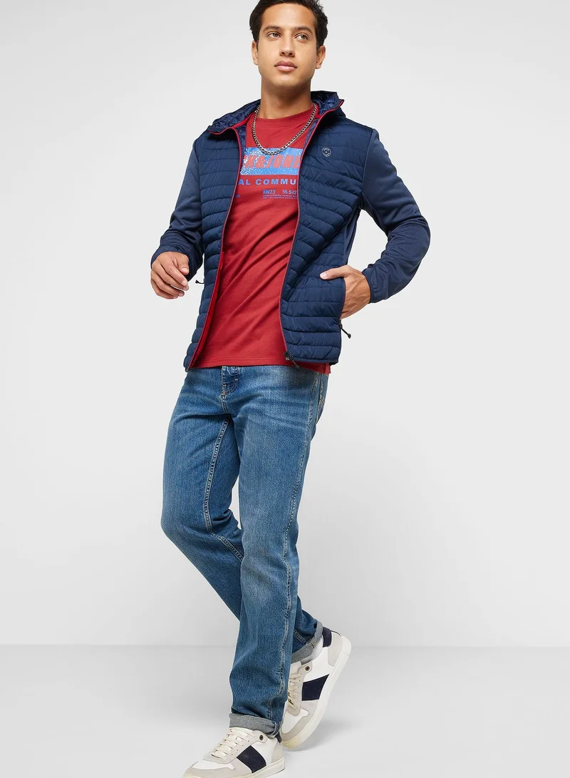 JACK & JONES Zip Through Quilted Jacket