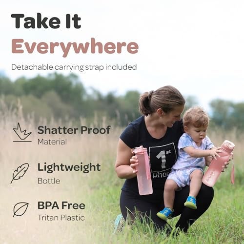 Hydracy Water Bottle with Time Marker - 500 ml 17 Oz BPA Free Kids Water Bottle - Leak Proof & No Sweat Sleeve with Fruit Infuser Strainer - Ideal for Sports & Outdoors - Image 3