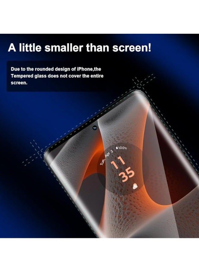 general For Motorola Moto Edge 50 Pro Tempered Glass Screen Protector, 2-Pack, Scratch Resistant, HD No Bubble Cover Glass Screen Protector - Image 4