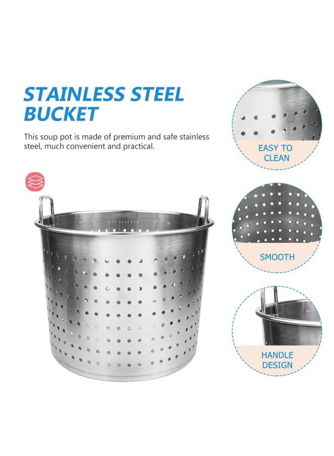 Hemoton Stock Pot Strainer Basket Insert Seafood Boil Pot Crawfish Crab Steamer Pot Stainless Steel Pasta Cooker for Home Restaurant Kitchen - Image 4