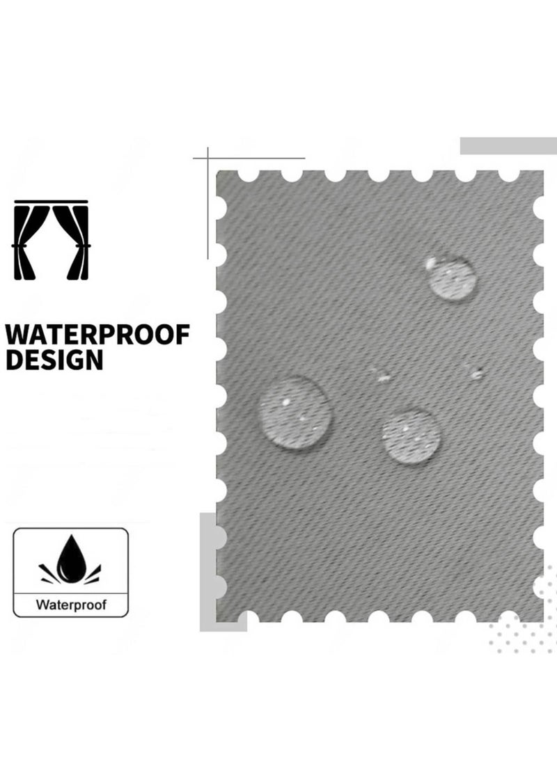 Gerenic Outdoor Curtains Waterproof Blackout Thermal Insulated Gazebo Shade with Grommets Windproof Blackout Curtain for Indoor Privacy Curtain for Bedroom, Pergola, Porch, Patio, Balcony, Garden (1 Panel) - Image 4