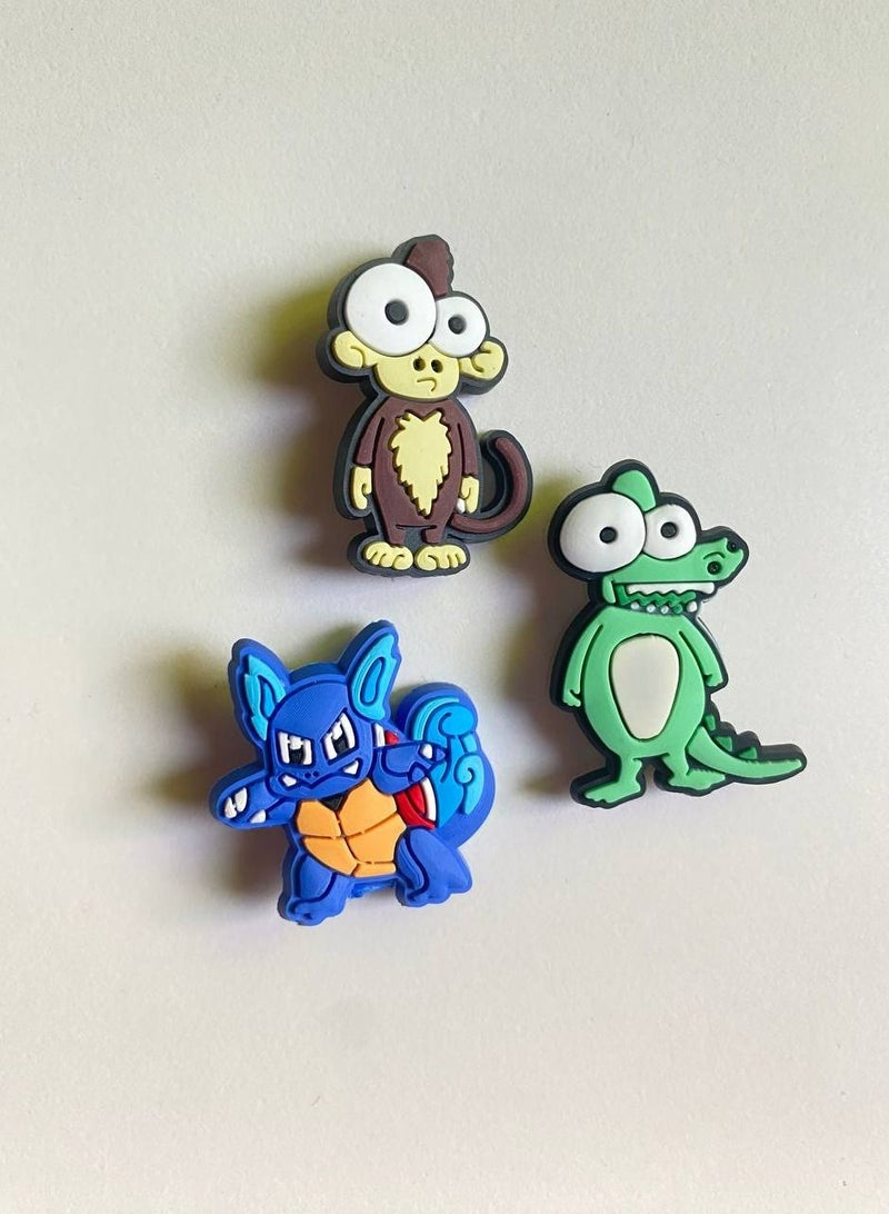 3 Pieces Cartoon Animal Design Brooch