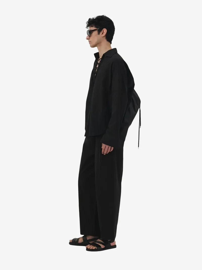 جيستو GIESTO Casual Long Sleeve Tie Detail Shirt