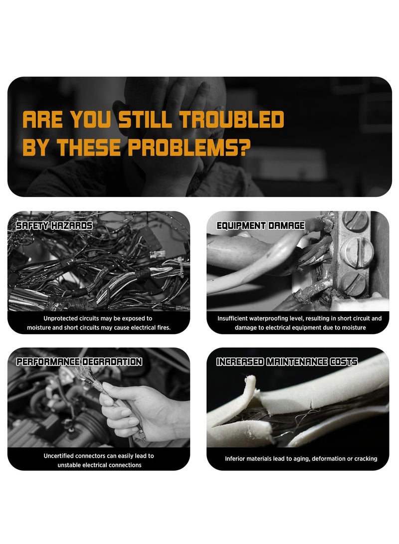 Junction Box 4 Way 3Pin IP68 Waterproof Cable Connector Screwless Underground Wire Connector P25 for Ø5-9mm Wire Range(AC 450V, 16A) Suitable for Extension Cord repair Kit - Image 5