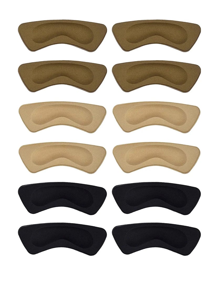 SYOSI 6 Pairs Heel Cushion Pads Shoe Grips Self-Adhesive Insoles Foot Care - Image 1