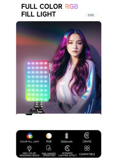Generic Photography Color Fill Light 129 LED 3000mAh , Selfie Light USB Rechargeable for Photo & Video with Front Back Clip for Phones Laptops Makeup TikTok Stream  - Image 3
