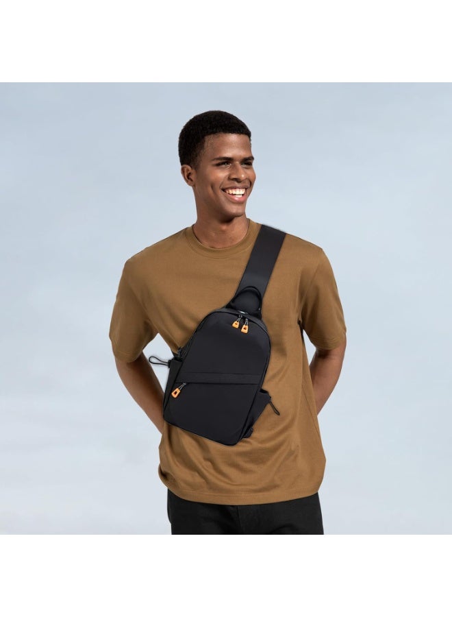Crossbody Backpack, Lightweight Shoulder Bag Men Women Adjustable Strap Backpack Chest Bag with USB Charger Port, for Outdoor Hiking, Traveling, Cycling  - Image 2