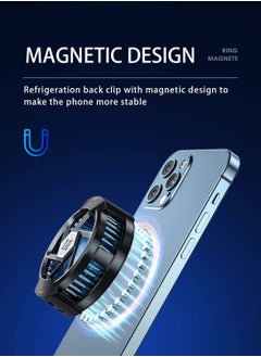KASTWAVE Phone Cooler, Semiconductor Cooling Fan Compatible with Magsafe, Portable Noiseless Cooling Game Artifact for PUBG, Live Vlog, for iOS/Android 4-6.7 Inch Phones  - Image 4