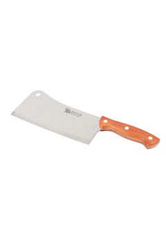 Stainless steel cleaver knife - brown, 36 x 10 cm