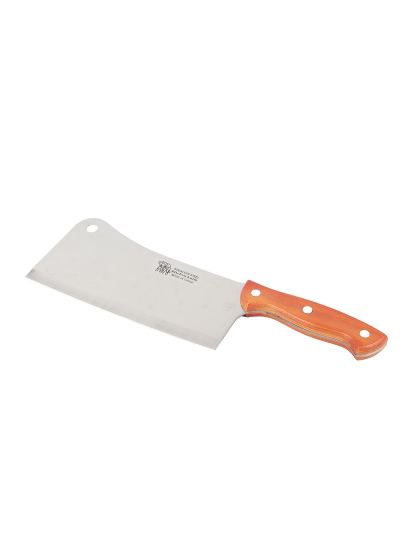 HOMEVEO - Stainless steel cleaver knife - brown, 36 x 10 cm - Image 1