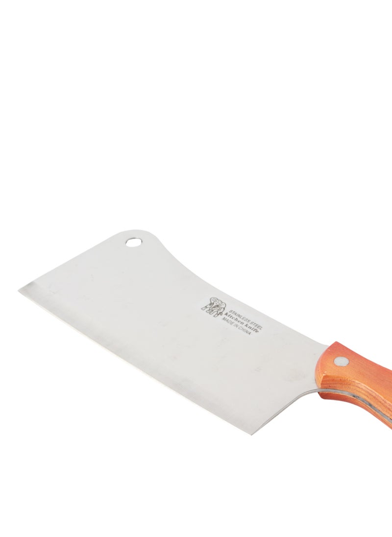 HOMEVEO - Stainless steel cleaver knife - brown, 36 x 10 cm - Image 1