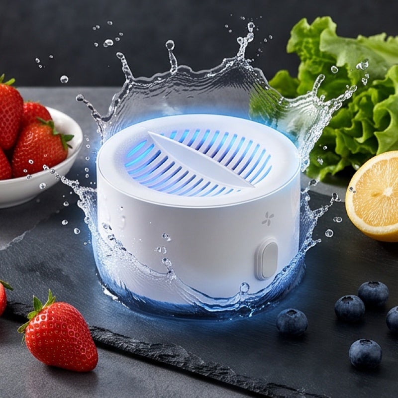 Produce Wash Device 3L-7L Water Hydroxy Ion Electrolysis Fruit Cleaner - One-Touch Cordless Operation Vegetable Cleaner for Kitchen Prep Camping RV Trips - Image 2