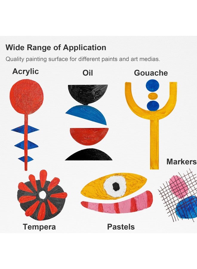 Phoenix Painting Canvas Panels 8X10 Inch 24 Bulk Pack 8 Oz Triple Primed 100% Cotton Acid Free Canvases For Painting White Blank Flat Canvas Boards For Acrylic Oil Paints - Image 2