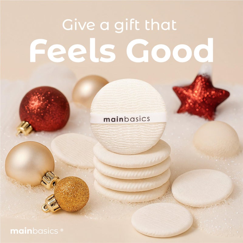 MainBasics Face Scrubber Exfoliator Pads (4-Pack) - Exfoliating Facial Cleansing Buffing Sponge - Image 2