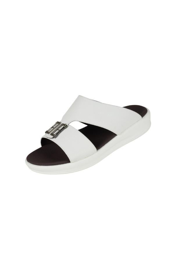 barjeel uno 008-3708 Barjeel Uno Mens Arabic Sandals 6878-M123 White  - Image 1